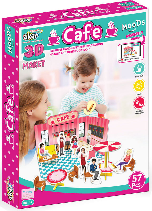 Пъзел 3Д Кафене 57 Ел. 26Х18Х18 Опаковка 28Х21Х4