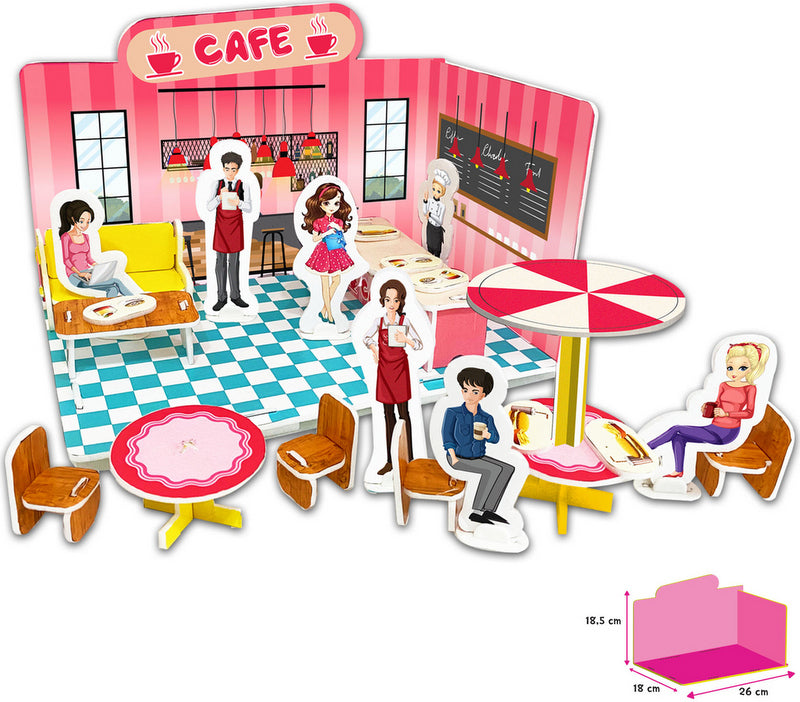 Пъзел 3Д Кафене 57 Ел. 26Х18Х18 Опаковка 28Х21Х4