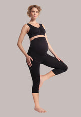 Varrásmentes kismama leggings 3/4-es, Seamless Support Black 5714399049506 Carriwell
