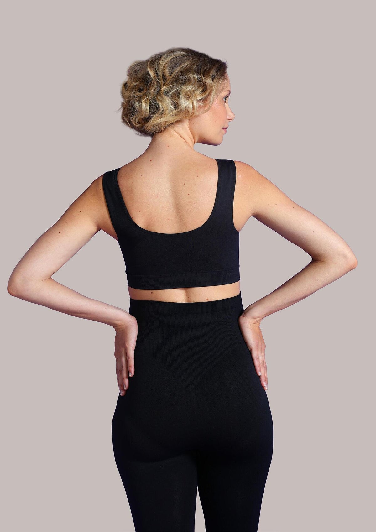 Varrásmentes kismama leggings 3/4-es, Seamless Support Black 5714399049506 Carriwell