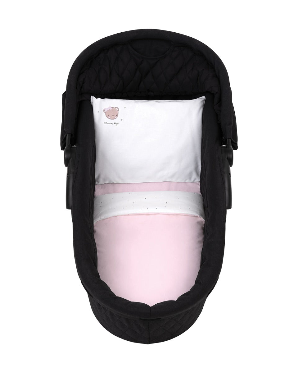 Set de lenjerie de pat pentru cărucior, 6 piese, Dream Big Pink
