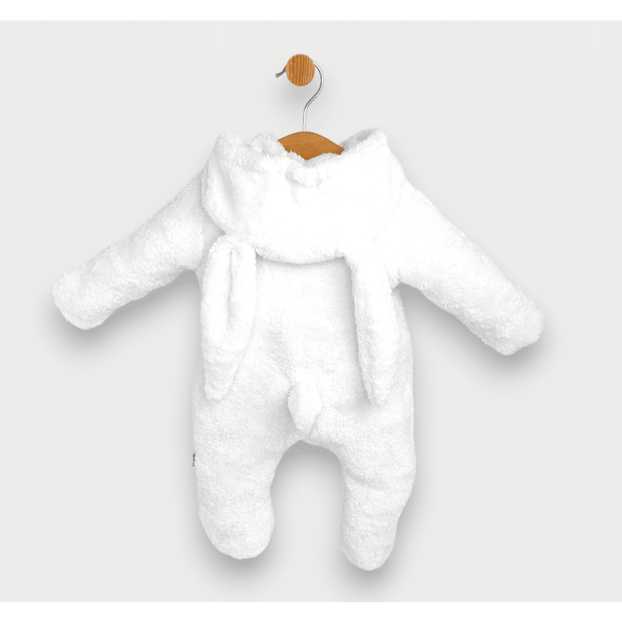 Rainy Бебешки зимен гащеризон Зайче 48 бял