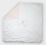 Rainy Бебешка пелена 85х85 см. екрю интер + розово трико + бродерия панделка