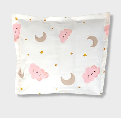 Față de pernă Rainy Baby 40x60 cm. Nori roz