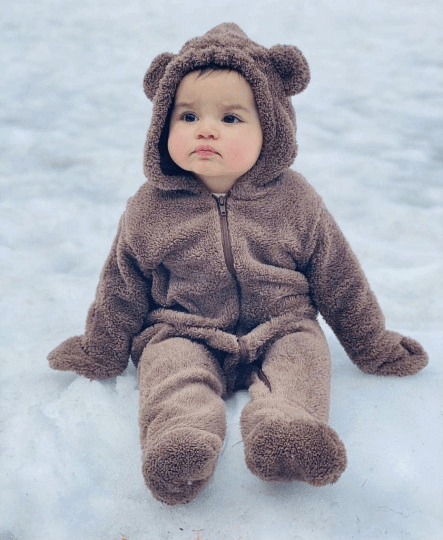 Salopetă de iarnă Rainy Baby Bear 48 maro
