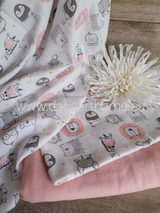 Rainy пелена бархетна 80/80 животинки розово единична