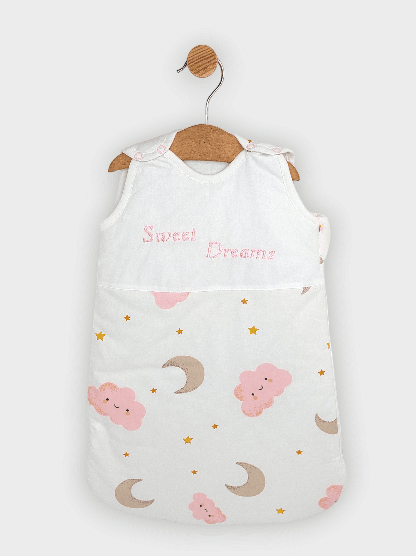 Sac de dormit Rainy pentru bebeluși, vise dulci, nori roz, mărime: 0-6m 1.0 TOG