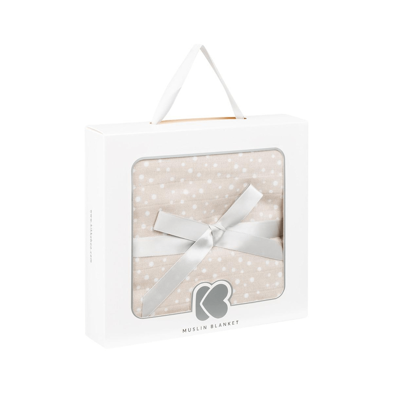 Kikkaboo Лятно одеяло от муселин двупластово 100х100 см Dots Beige 31103010062