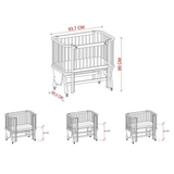 Pătuț + Saltea din Lemn Mood 50X90X12 Alb