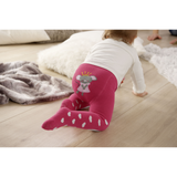 Детски термо чорапогащник за пълзене за момичета, Sterntaler - Сови, 92 cm, 2-3 години, розов