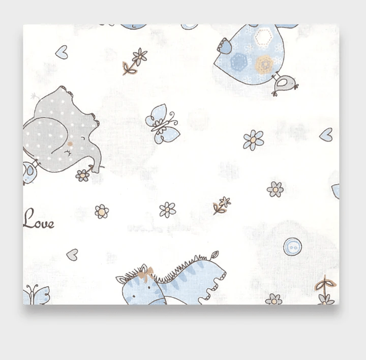 Rainy Бебешки комплект за количка 2 части сини слончета