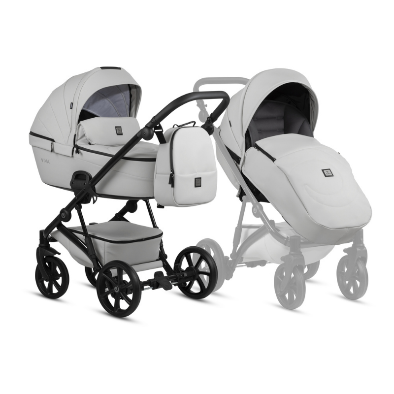 Tutis Viva 5+ Leather Бебешка Количка 2В1 085 Cloud