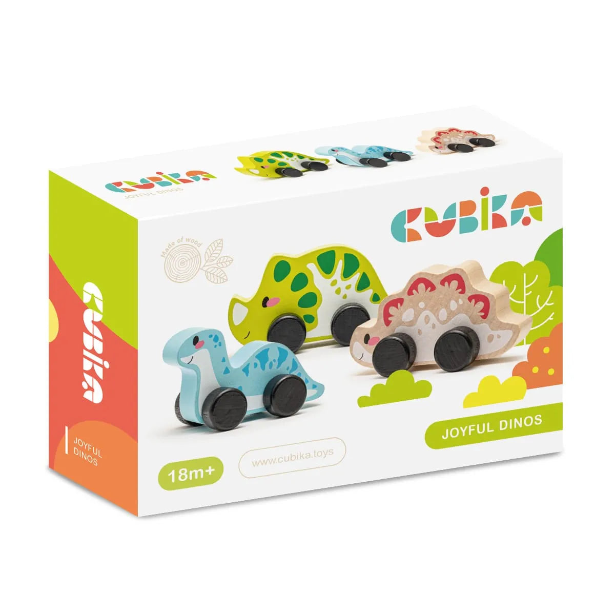 Дървен Комплект Играчки Joyful Dinos 15597 Cubika