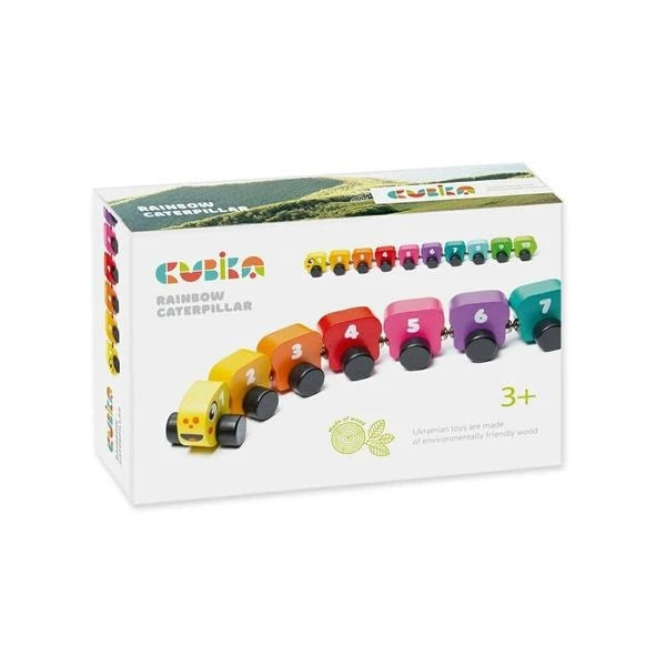 Дървена Гъсеница Rainbow Caterpillar 15399 Cubika