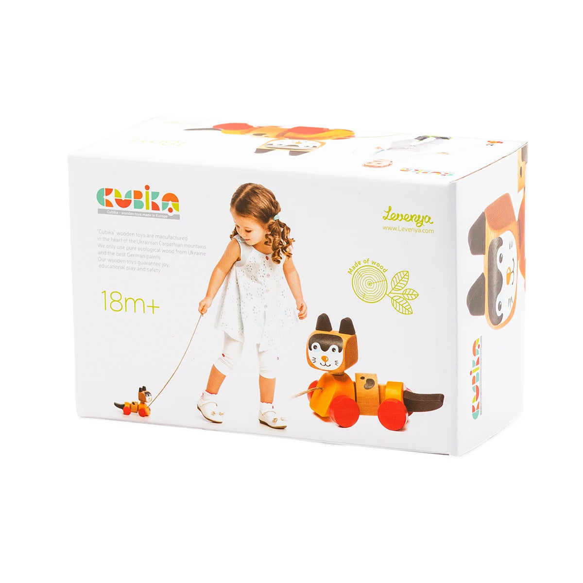 Дървена Играчка Walk A Long Cat 13616 Cubika