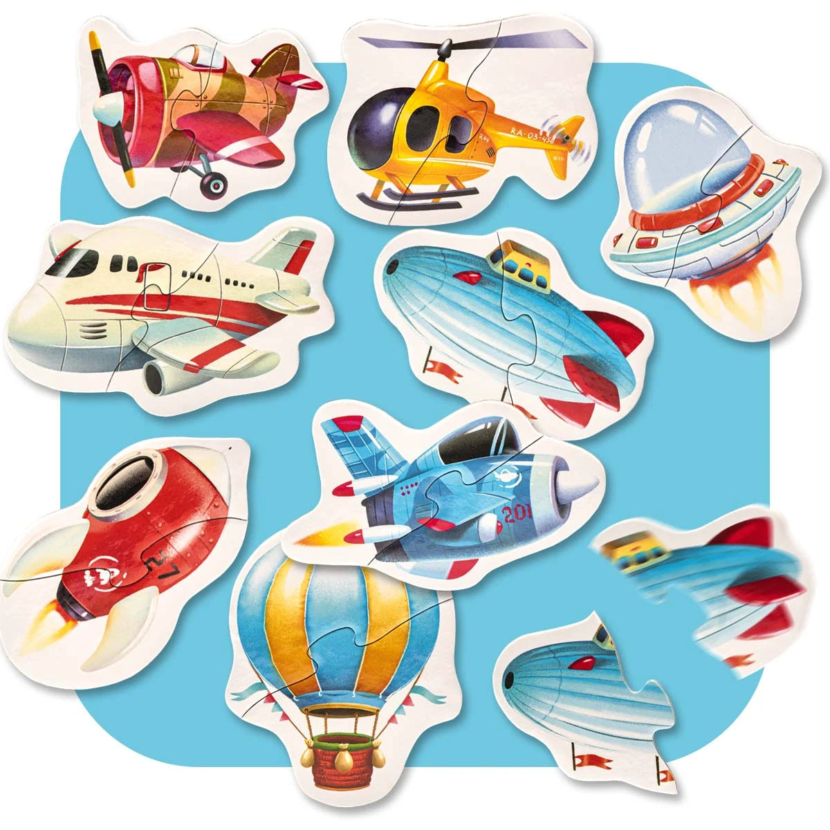 Детски Пъзел 8в1 Puzzles Air Transport 15283 Cubika