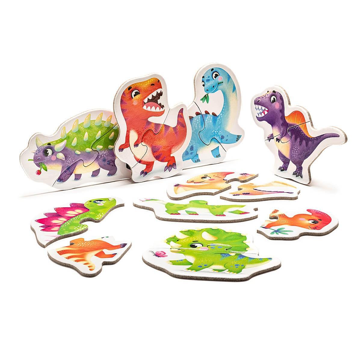 Детски Пъзел 8в1 Puzzles Happy Dinosaurs 15252 Cubika