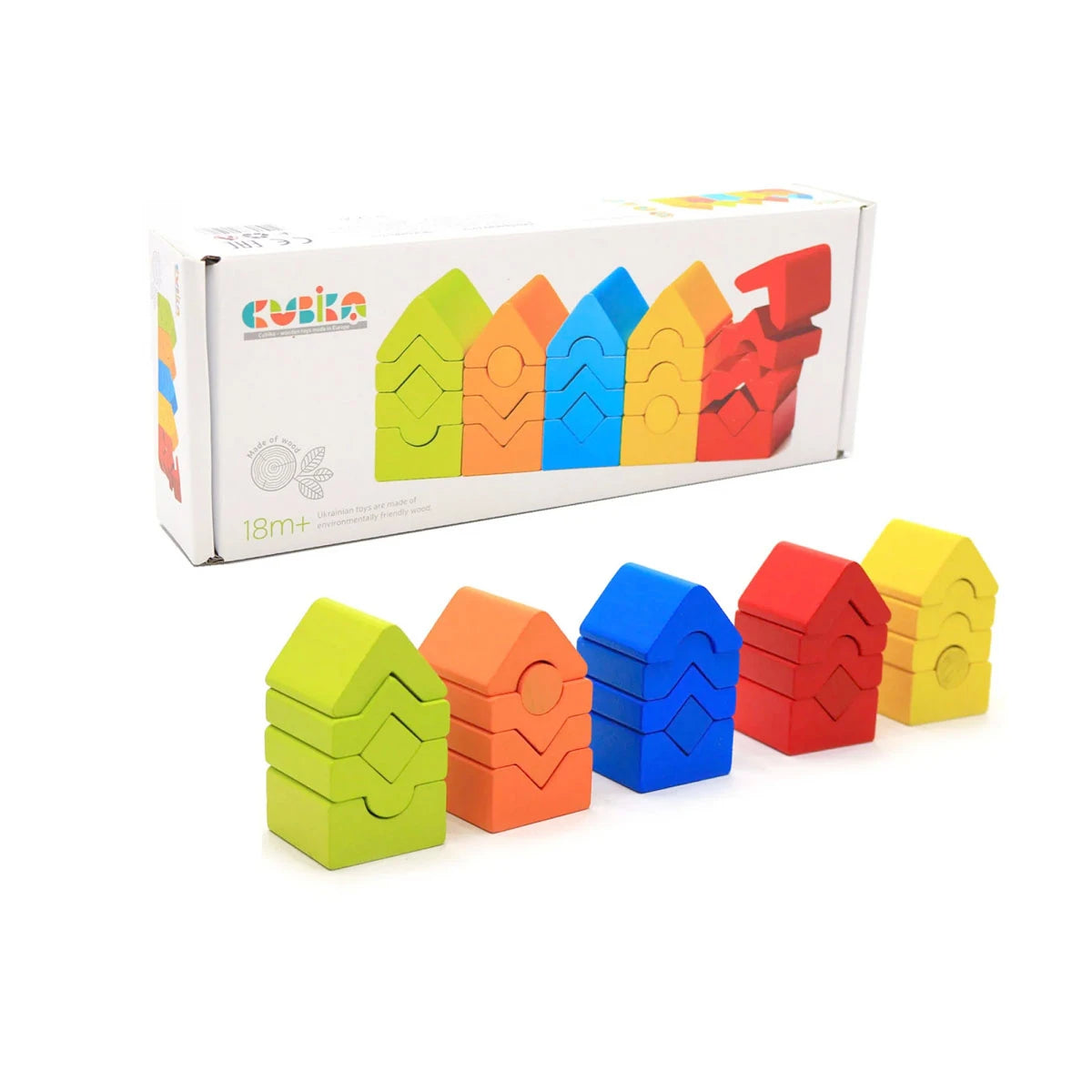 Комплект Дървени Кули Ld 13 15016 Cubika