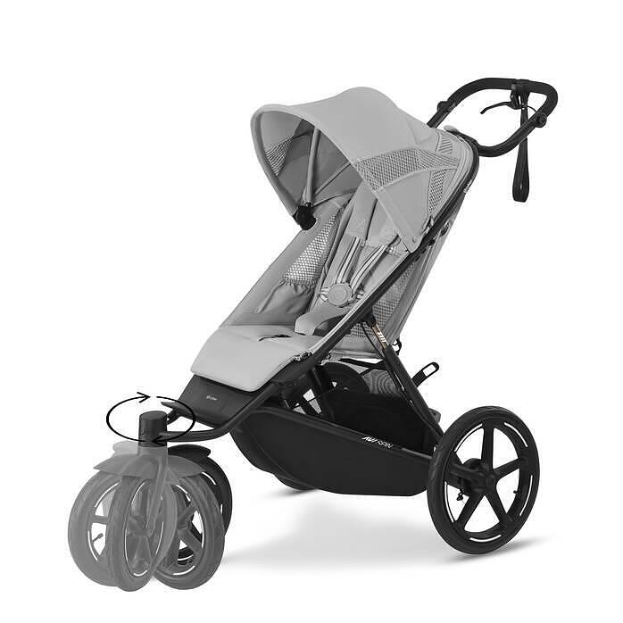 Gold Бебешка Количка Avi Spin Blk Fog Grey Cybex