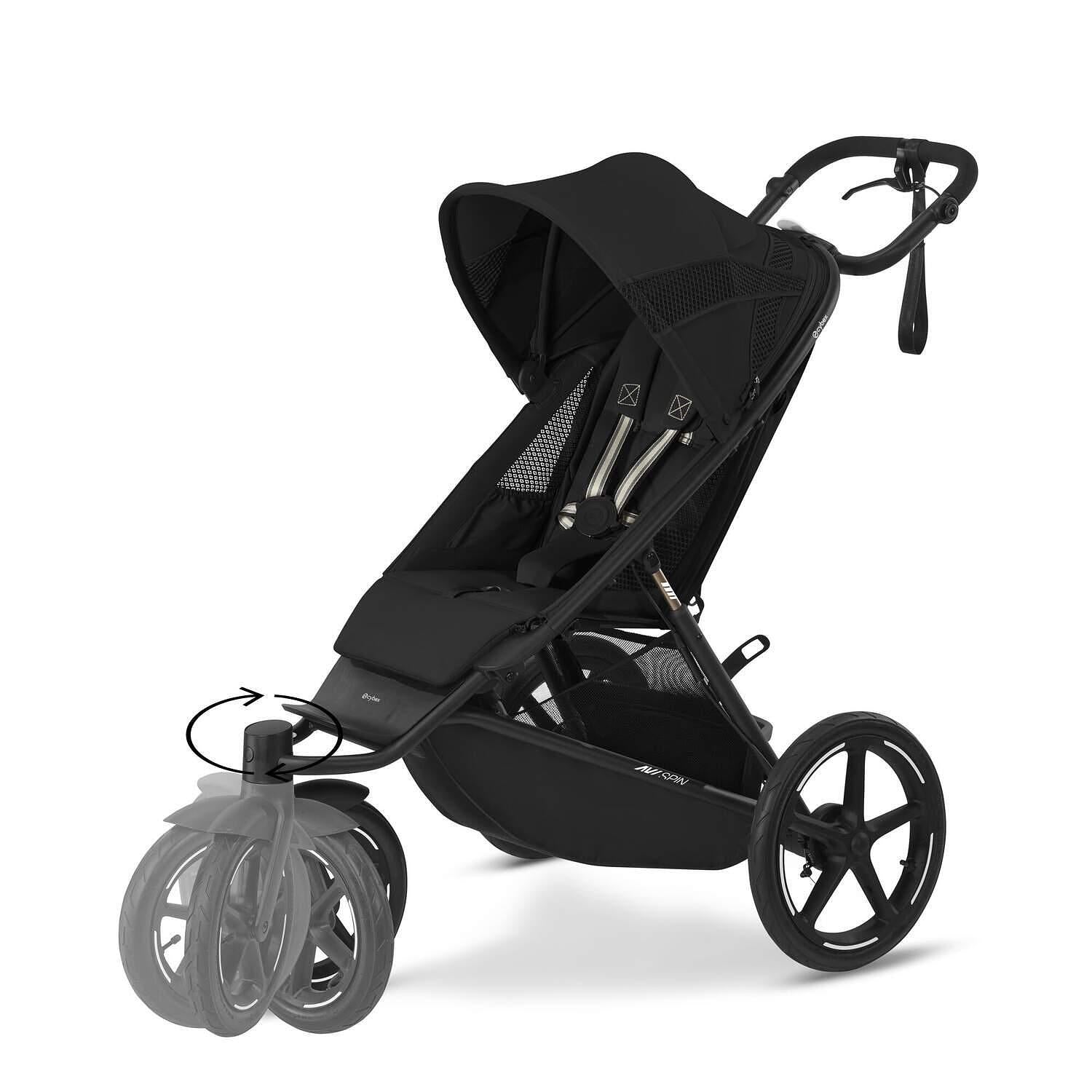Gold Бебешка Количка Avi Spin Blk Moon Black Cybex