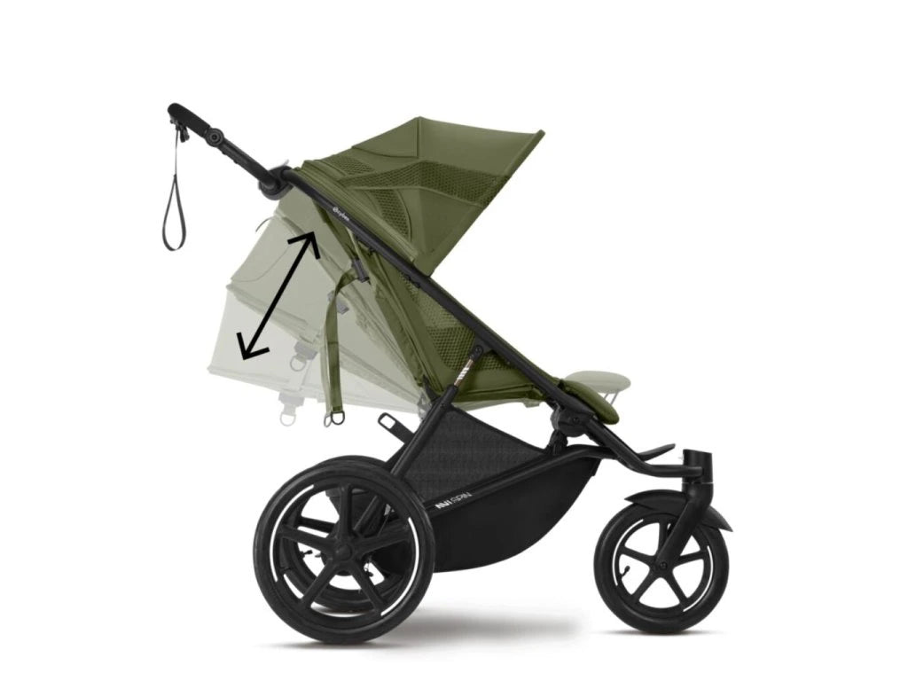 Gold Бебешка Количка Avi Spin Blk Moss Green Cybex