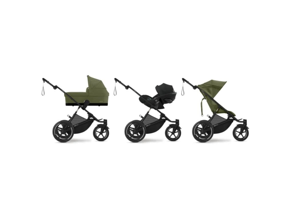 Gold Бебешка Количка Avi Spin Blk Moss Green Cybex