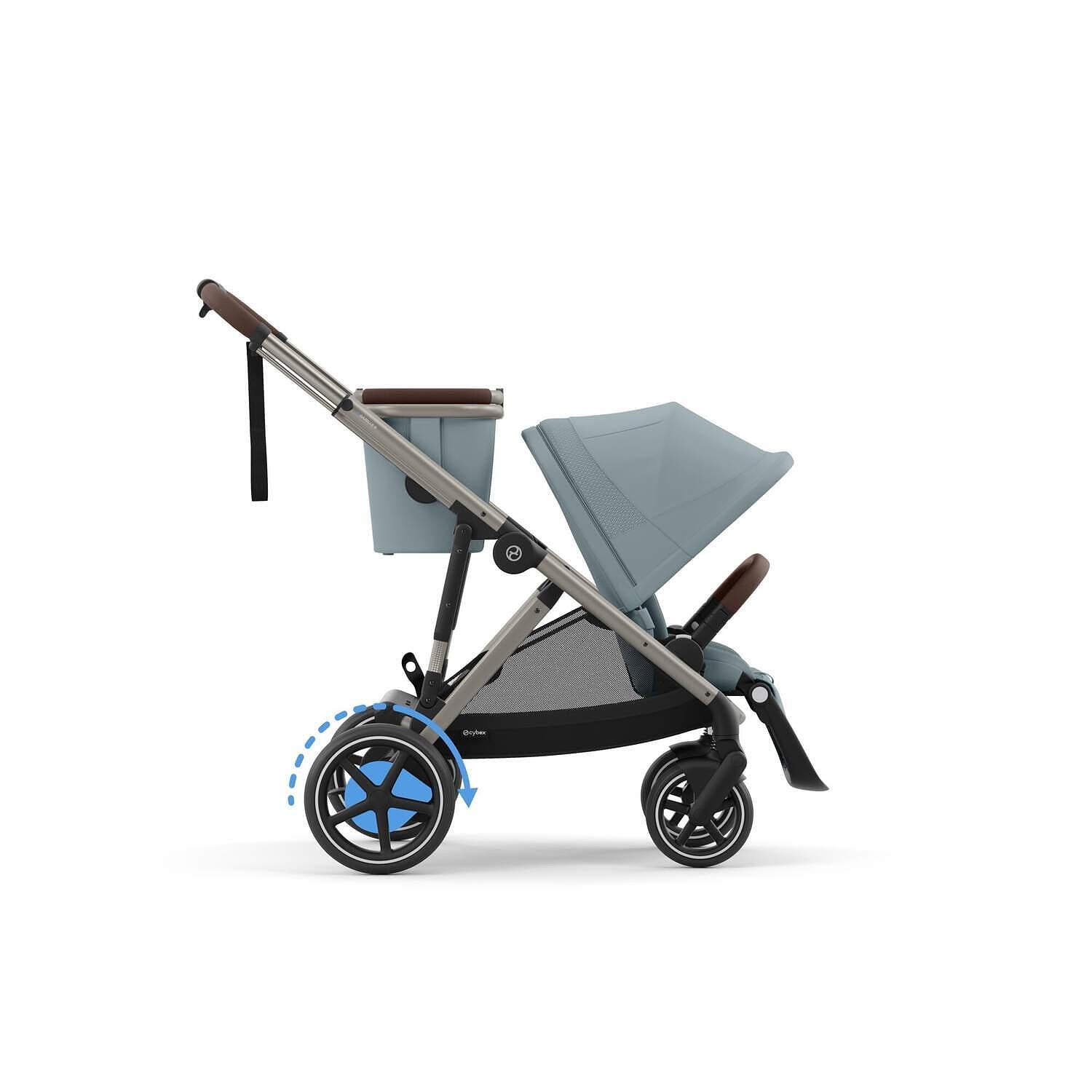 Gold Бебешка Количка Egazelle S Tpe Stormy Blue Cybex
