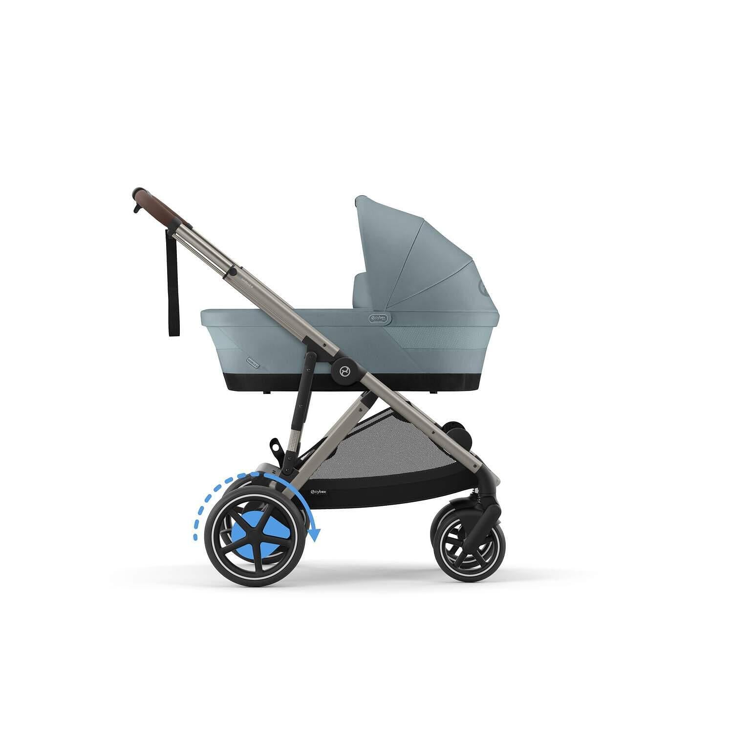 Gold Бебешка Количка Egazelle S Tpe Stormy Blue Cybex