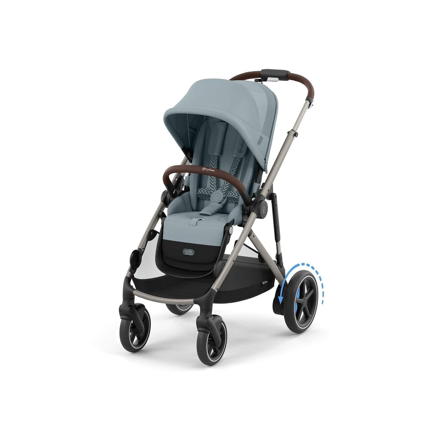 Gold Бебешка Количка Egazelle S Tpe Stormy Blue Cybex