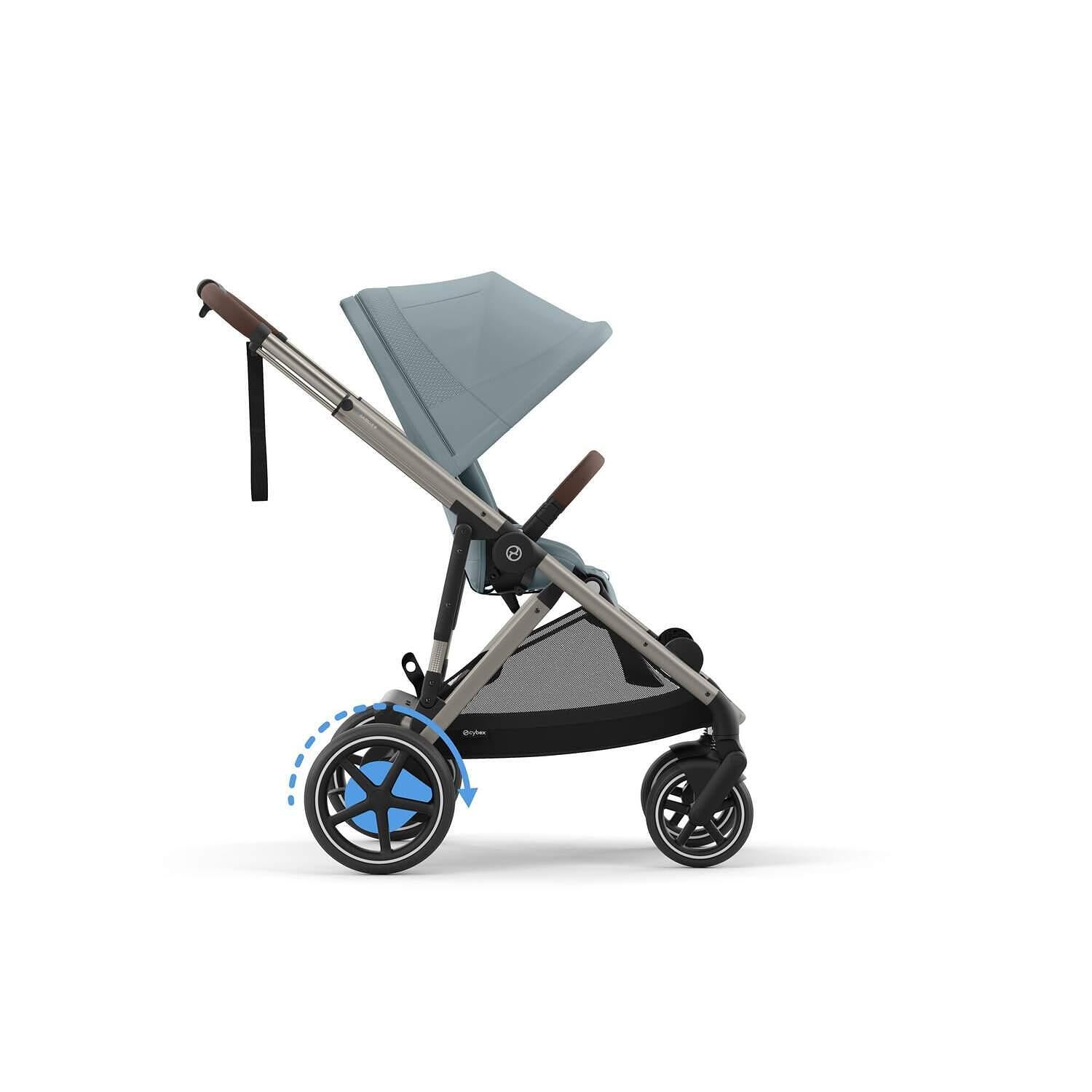 Gold Бебешка Количка Egazelle S Tpe Stormy Blue Cybex