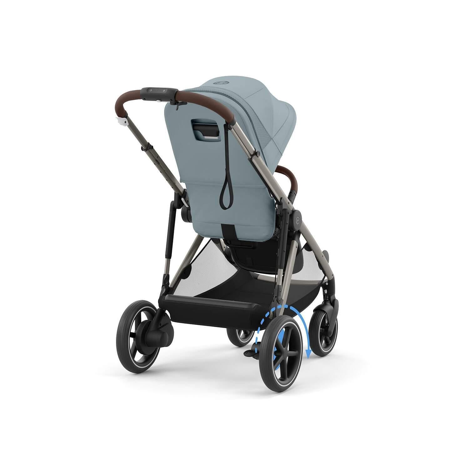 Gold Бебешка Количка Egazelle S Tpe Stormy Blue Cybex