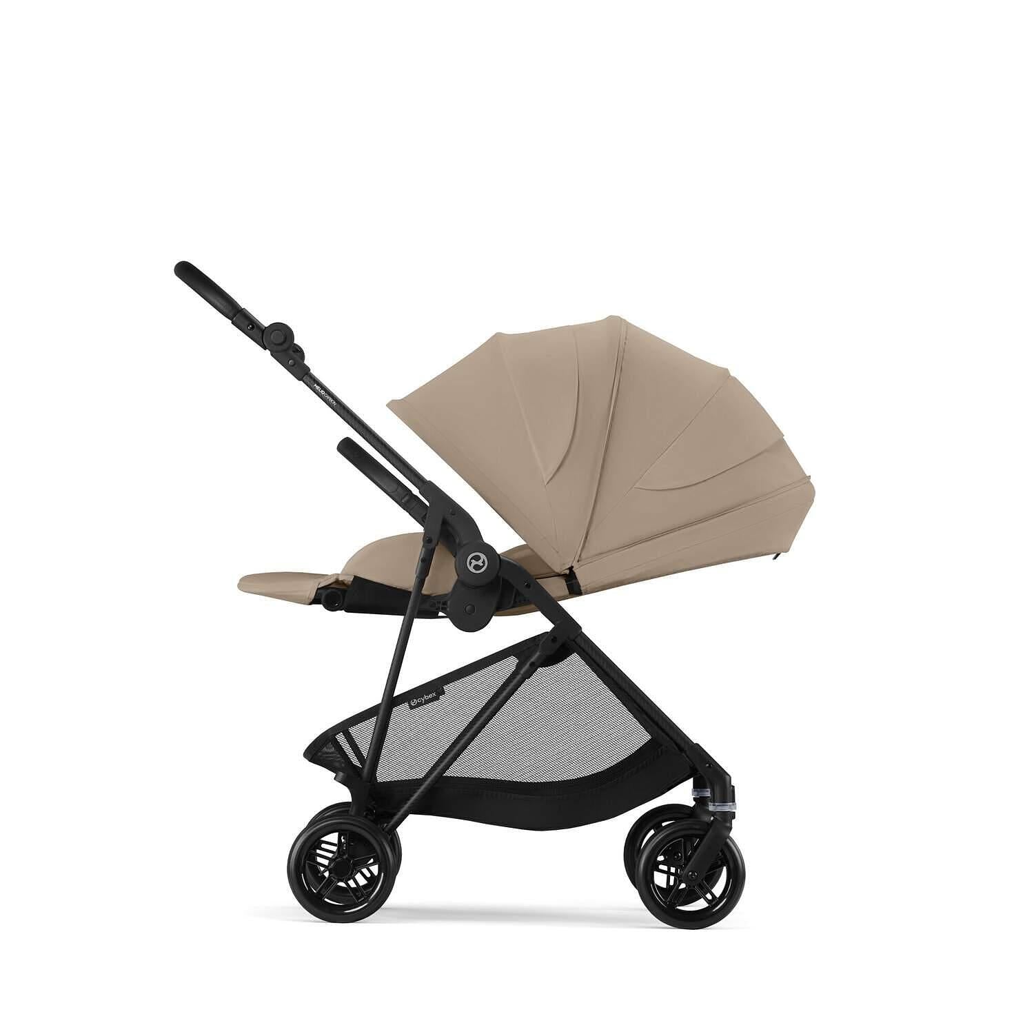 Gold Бебешка Количка Melio Carbon Almond Beige Cybex