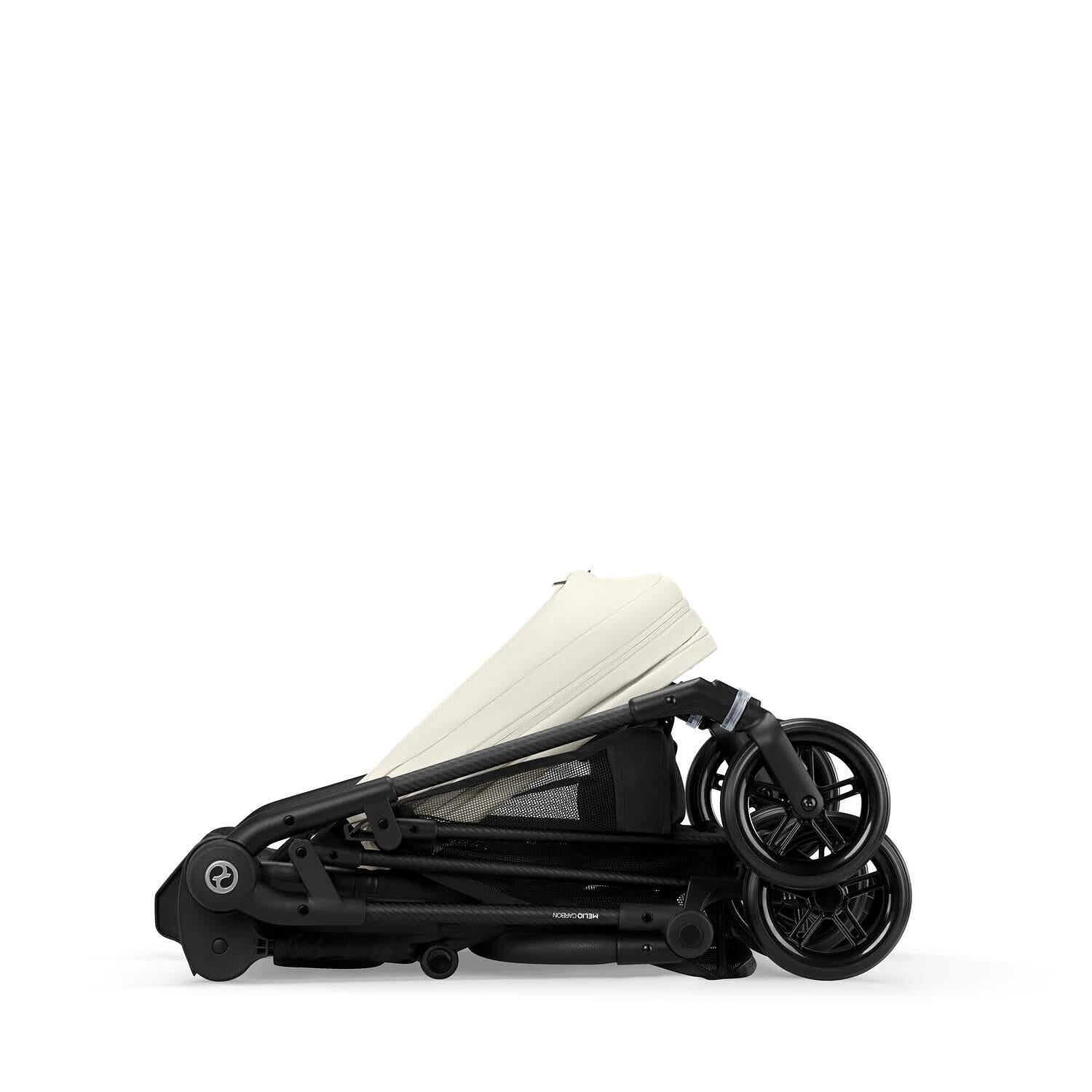 Gold Бебешка Количка Melio Carbon Canvas White Cybex