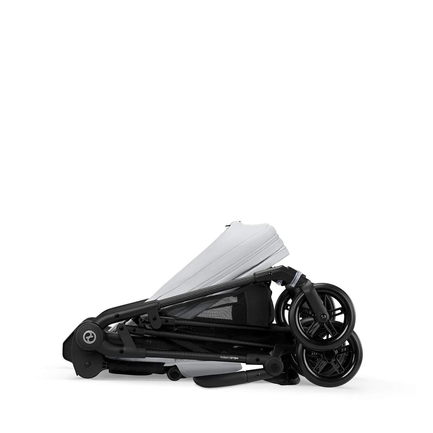 Gold Бебешка Количка Melio Carbon Fog Grey Cybex