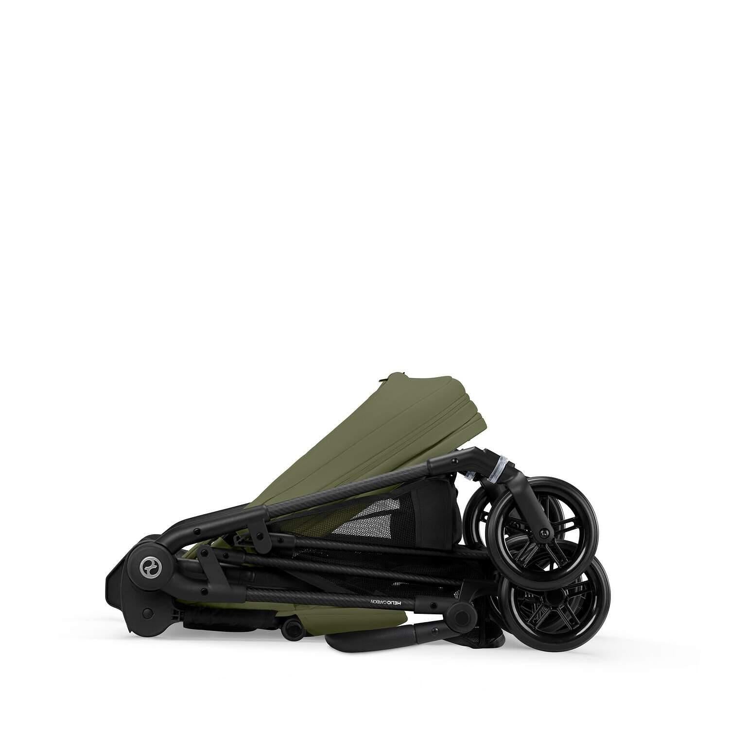 Gold Бебешка Количка Melio Carbon Moss Green Cybex