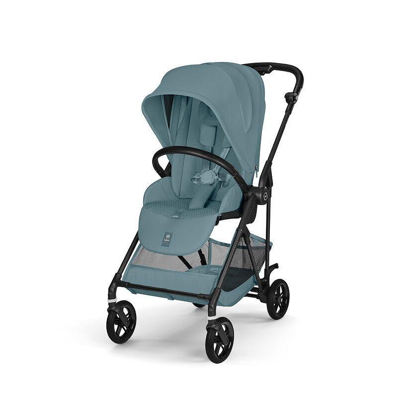 Gold Бебешка Количка Melio Carbon Stormy Blue 2026 Cybex