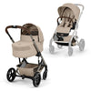 Gold Бебешка Комбинирана Количка Balios S Lux Tpe Almond Beige 2026 + Cot S Lux Cybex
