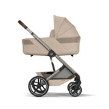 Gold Бебешка Комбинирана Количка Balios S Lux Tpe Almond Beige 2026 + Cot S Lux Cybex