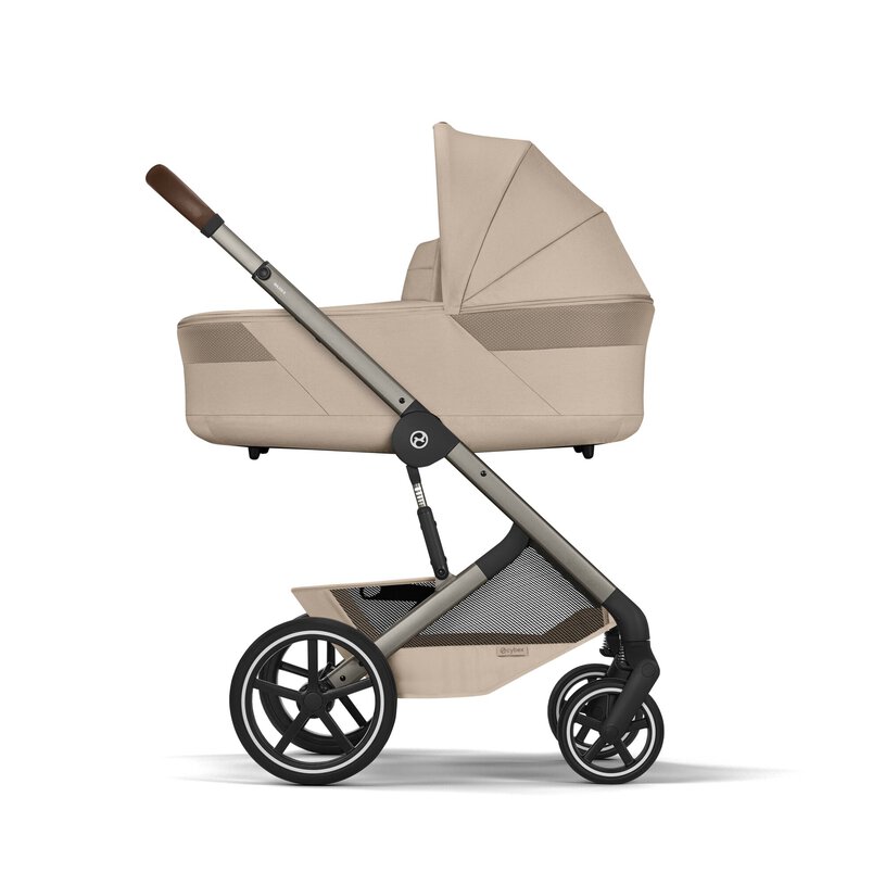 Gold Бебешка Комбинирана Количка Balios S Lux Tpe Almond Beige 2026 + Cot S Lux Cybex