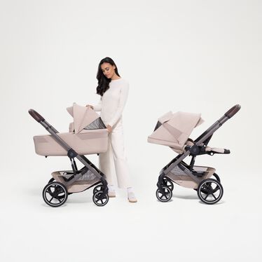 Gold Бебешка Комбинирана Количка Balios S Lux Tpe Almond Beige 2026 + Cot S Lux Cybex