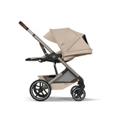 Gold Бебешка Комбинирана Количка Balios S Lux Tpe Almond Beige 2026 + Cot S Lux Cybex