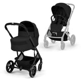 Gold Бебешка Комбинирана Количка Balios S Lux Blk Moon Black 2026 + Cot S Lux Cybex