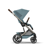Gold Бебешка Комбинирана Количка Balios S Lux Tpe Stormy Blue 2026 + Сгъваем Кош За Новородено Cybex