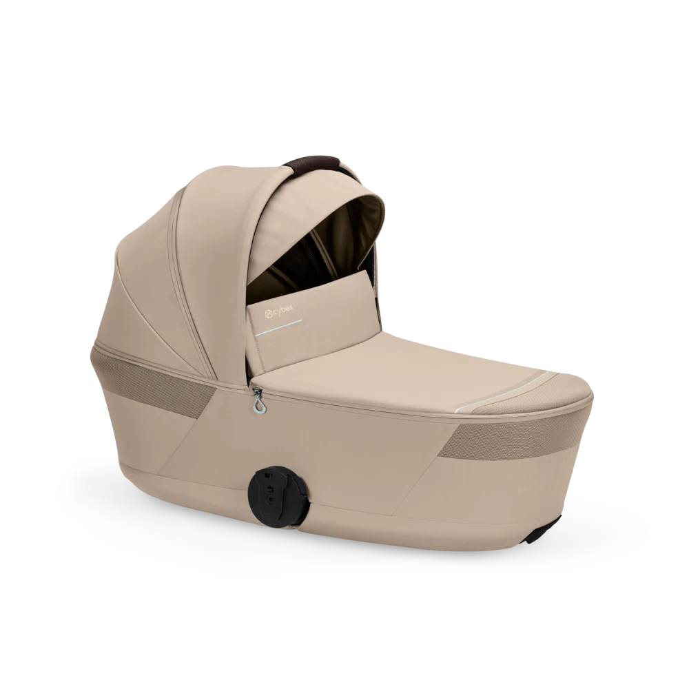 Gold Бебешка Комбинирана Количка Talos S Lux + Сгъваем Кош За Новородено Almond Beige Cybex
