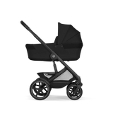 Gold Бебешка Комбинирана Количка Talos S Lux + Сгъваем Кош За Новородено Moon Black Cybex