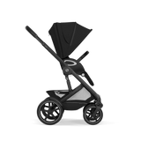 Gold Бебешка Комбинирана Количка Talos S Lux + Сгъваем Кош За Новородено Moon Black Cybex