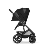 Gold Бебешка Комбинирана Количка Talos S Lux + Сгъваем Кош За Новородено Moon Black Cybex