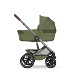 Gold Бебешка Комбинирана Количка Talos S Lux + Сгъваем Кош За Новородено Moss Green Cybex