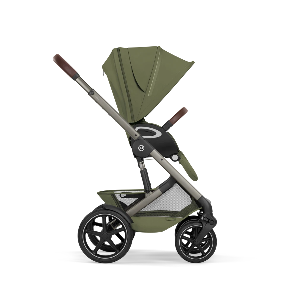 Gold Бебешка Комбинирана Количка Talos S Lux + Сгъваем Кош За Новородено Moss Green Cybex