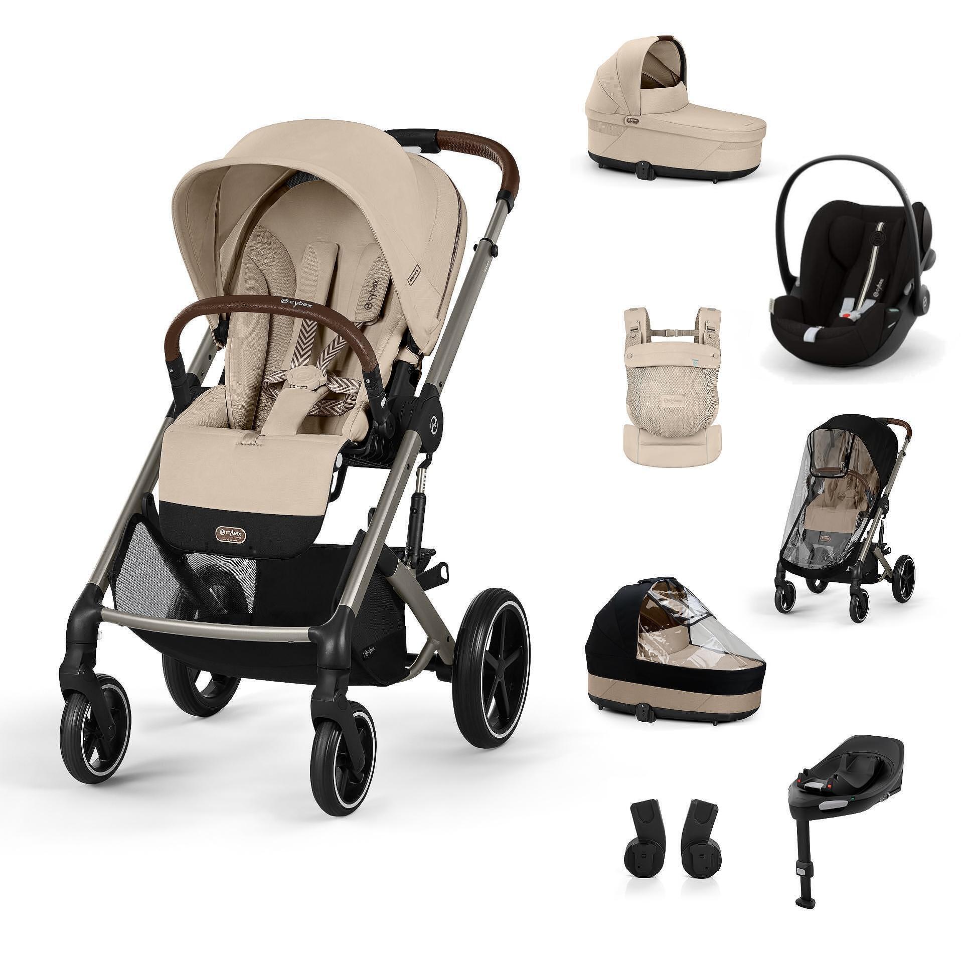 Gold Пакет Balios S Lux Ease Plus All Weather + Amya Almond Beige Cybex
